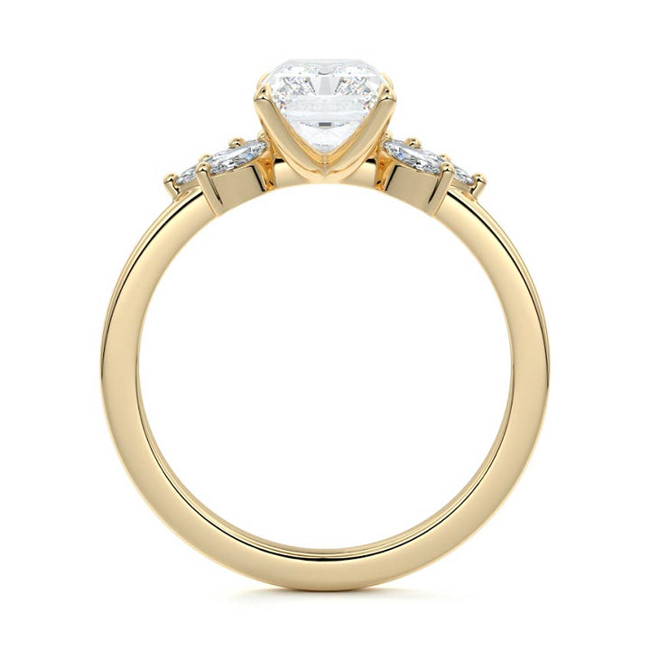 Ophelia Emerald Solitaire Engagement Ring - Raphana Jewellery