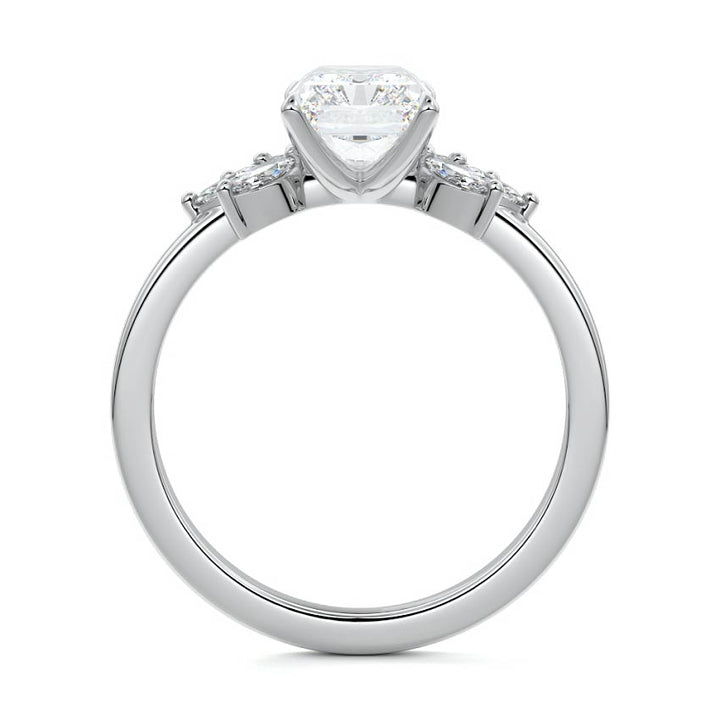 Ophelia Emerald Solitaire Engagement Ring - Raphana Jewellery